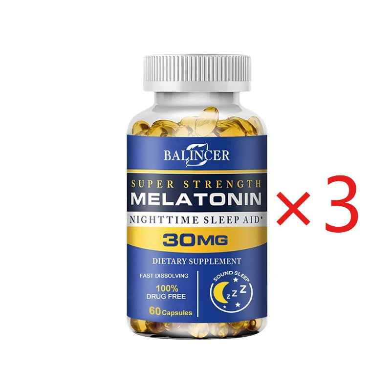 Dietary Supplement To Improve Nighttime Sleep Quality and Improve Insomnia, Reduce Waking Time, Boost Immunity, with Melatonin