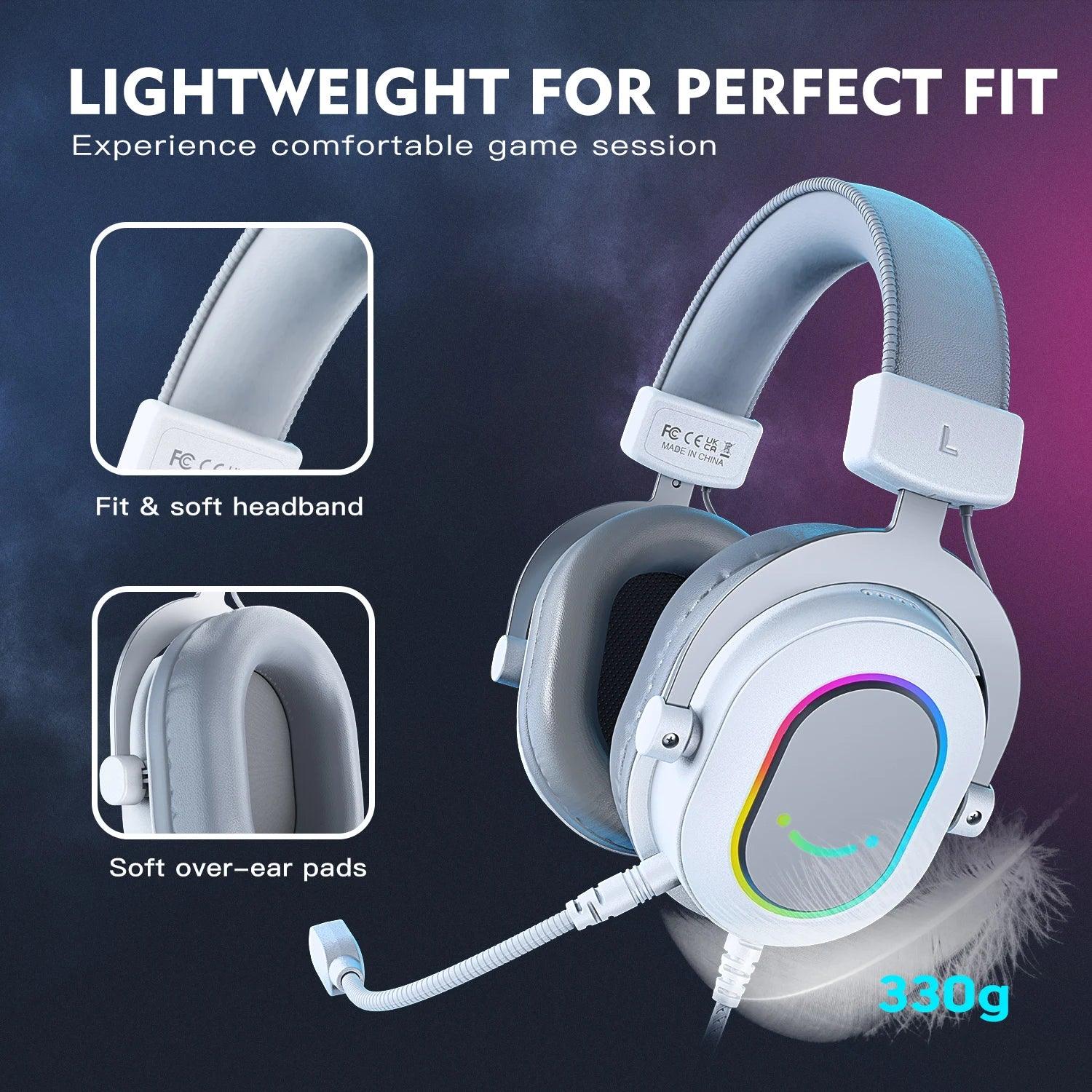 7.1 Surround Sound RGB Gaming Headset with Microphone - Tidesmit Tidesmit