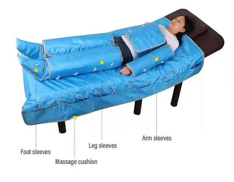 Lymphatic Drainage Machine 3-in-1 Infrared EMS Pressotherapy Device Massage Chairs Tidesmit