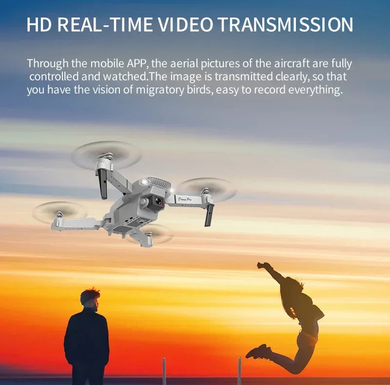 4K Camera Drone Foldable Quadcopter with Dual Wide Angle Lens Tidesmit