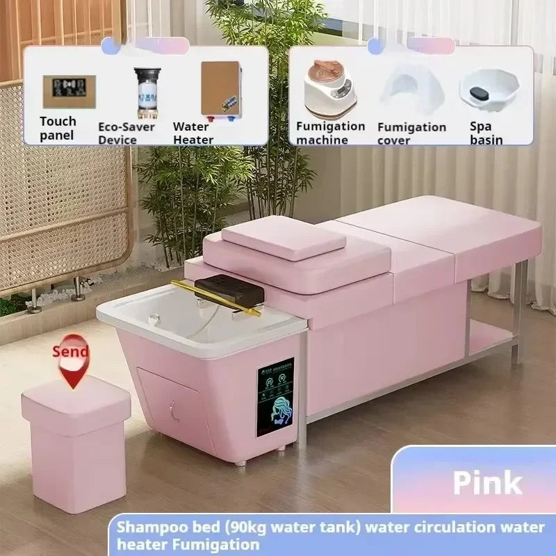 Head Spa Shampoo Chair with Water Tank - Reclining Salon Wellness Bed Massage Chairs STYLE11 Tidesmit