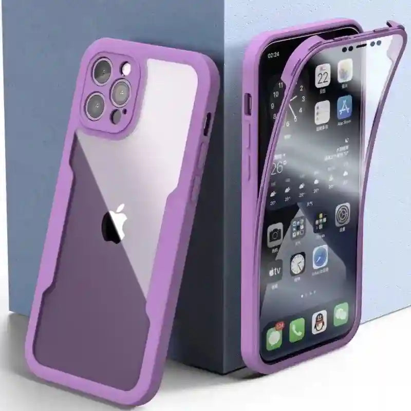 iPhone 16 Pro Full Body Shockproof Clear Case with Screen Protector Tidesmit