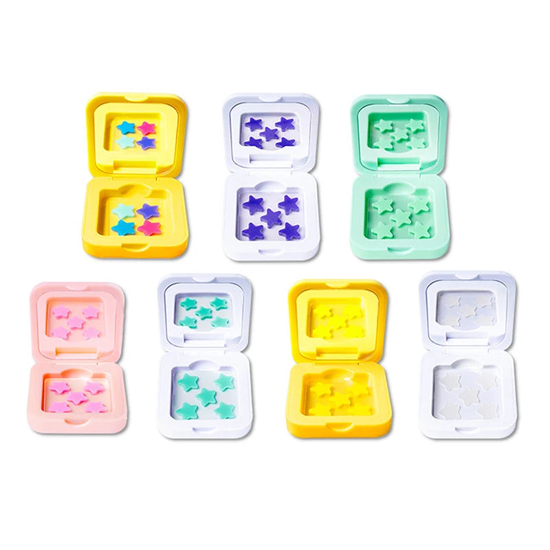 1Box Hydrocolloid Acne Patch Fade Repair Invisible Acne Removal Stickers Concealer Makeup Tool Star With Mirror