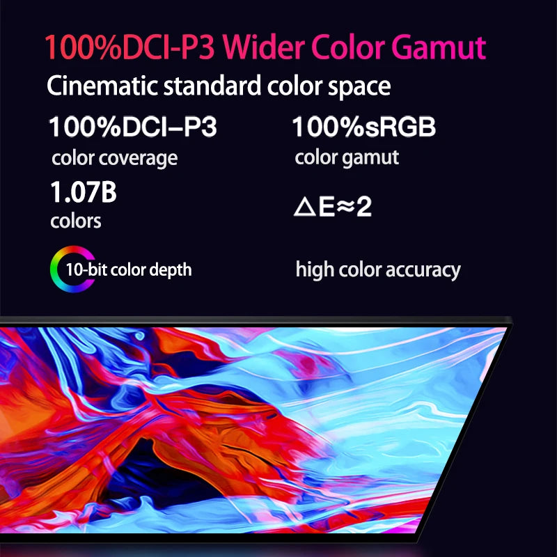 VCHANCE 16 Inch 4K UHD Touch Screen Portable Monitor 100%DCI-P3 HDR Expand Office Movie Display For PC Laptop Phone XBox Switch