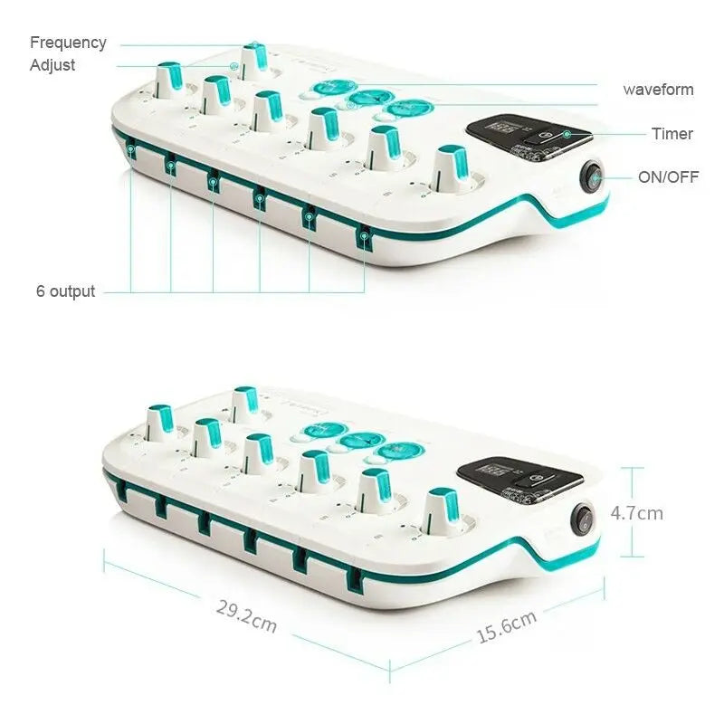 Electro Acupuncture Stimulator – 6 Channel Portable Wellness Tool Relaxation Treatment Tidesmit