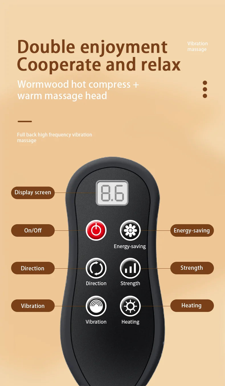 Electric Neck Massager with Heat Therapy & Deep Tissue Shiatsu - Tidesmit Massage Chairs Tidesmit
