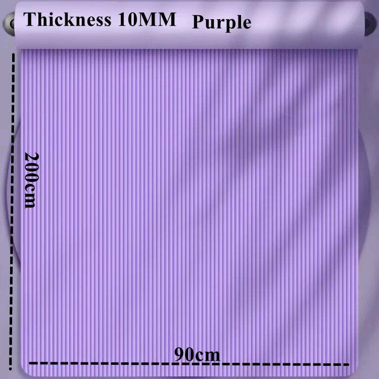 200/185×80/90cmYoga Mat Travel Fitness Exercise 10mm Thicknesses for Yoga Pilates Floor Workouts Thicken Widen Moisture-proof