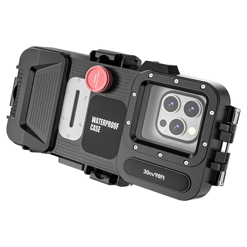 Underwater Phone Case 30m for iPhone & Samsung - Black Military-Grade Protection Tidesmit