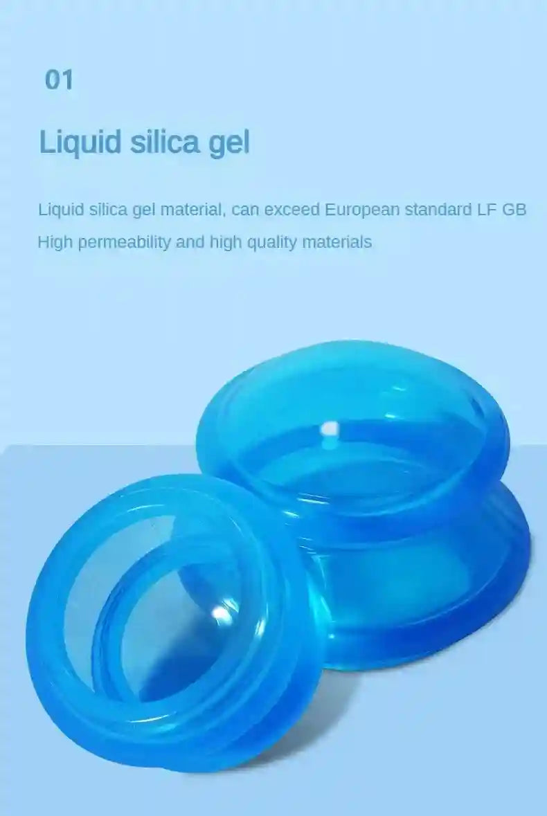 Silicone Cupping Therapy Set - 4 Piece Cellulite Massage Kit Massage Roller Tidesmit