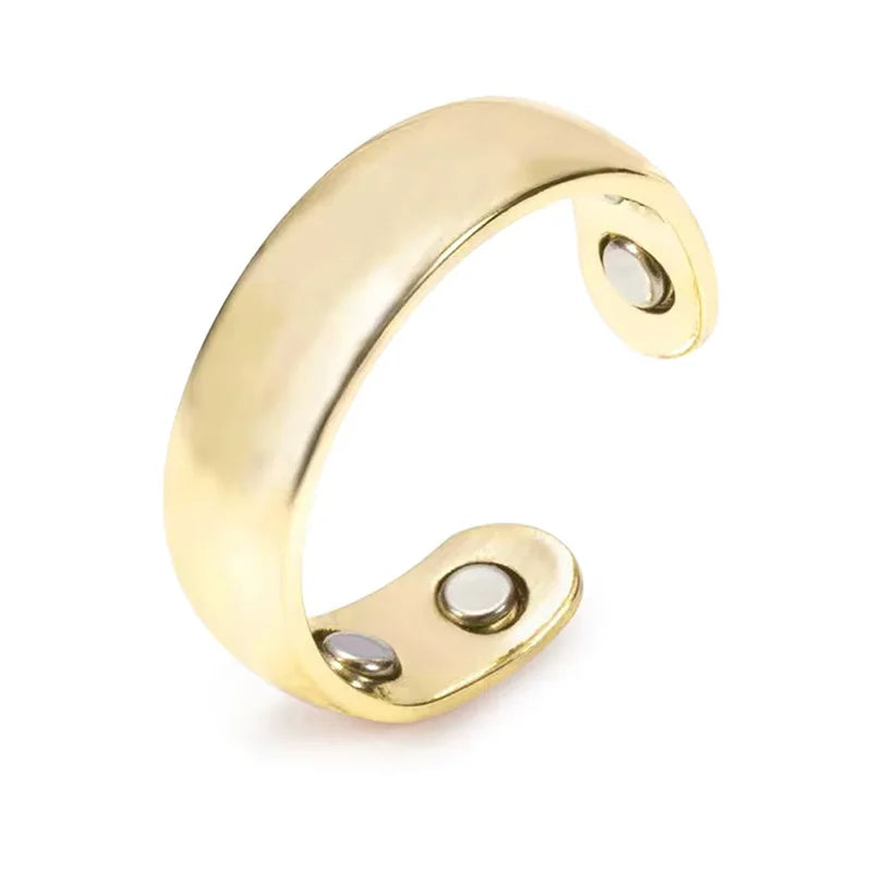 Anti Snoring Acupressure Ring - Adjustable Natural Sleep Aid Tidesmit 4 Magnet Gold Tidesmit