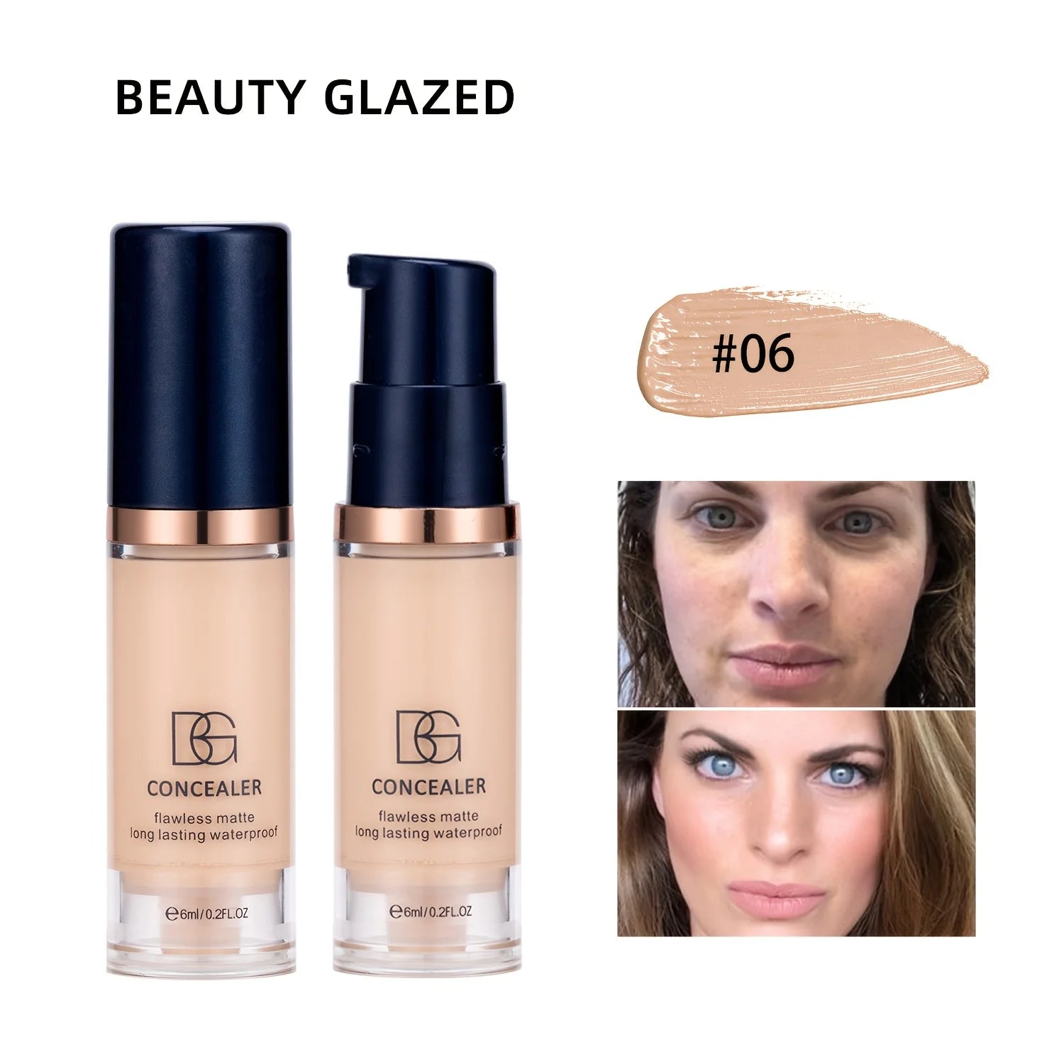 Tidesmit mini matte liquid concealer texture close-up showing full coverage waterproof formula for all skin types