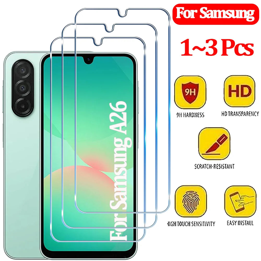 1~3PCS Tempered Glass For Samsung Galaxy A56 A55 A54 A53 A16 A26 A36 Screen Protector For Samsung A15 A25 A35 HD Front Film S23 S24 FE Phone Glass S21 S22 S23 S24 S25 Ultra Glass AE CHINA|High Definition Tidesmit