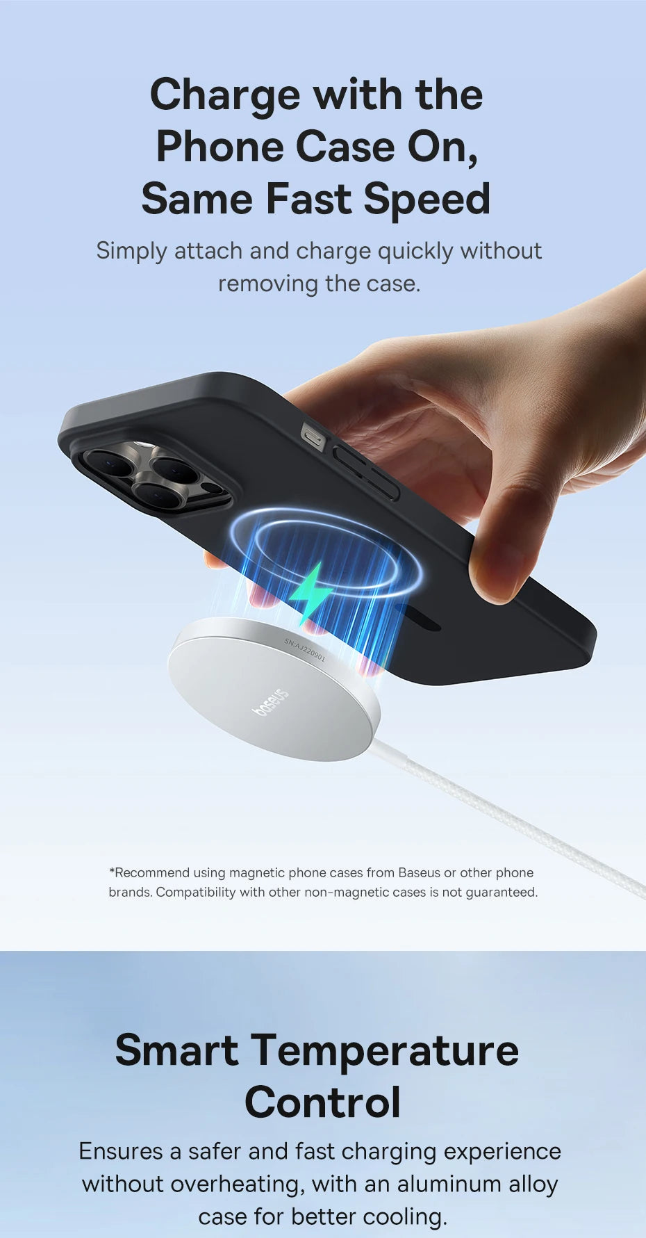 15W MagSafe Compatible Wireless Charger for iPhone 16/15/14 Tidesmit