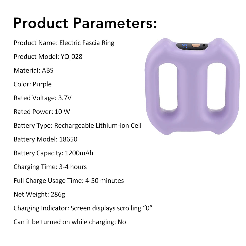 Fascia Massage Gun: Deep Tissue Percussive Therapy Tool (Purple) Fascia Gun Tidesmit