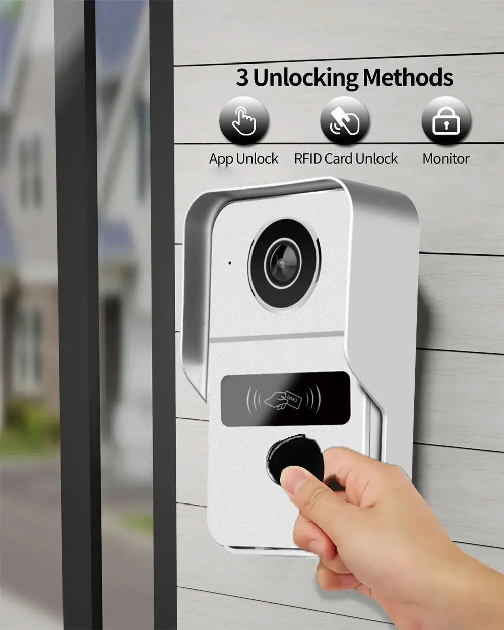 Tuya 1080P 5G Wifi 7/10 Inch 2pcs Touch Monitor for Apartment System Home Security 2 Wire Doorbell Card Swipe APP NFC unlock