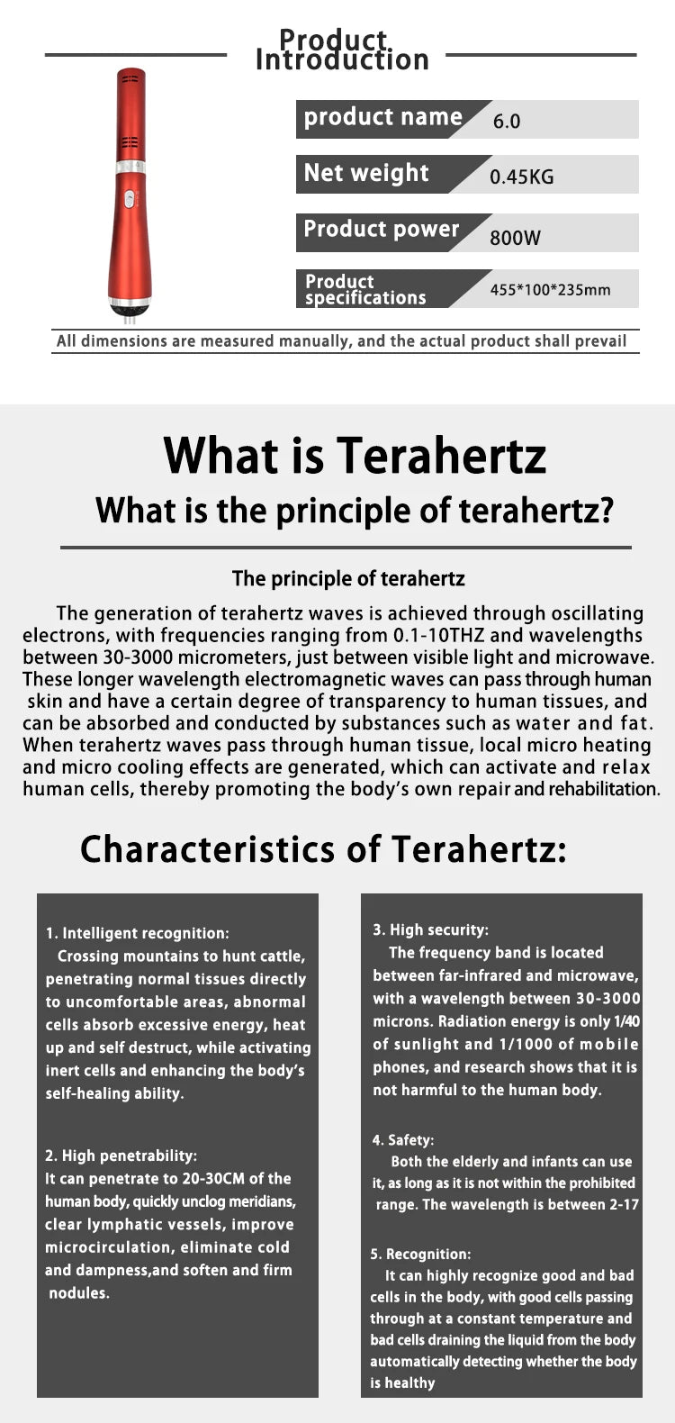 Terahertz Therapy Blower for Relaxation – Home Wellness Tool Relaxation Treatment Tidesmit