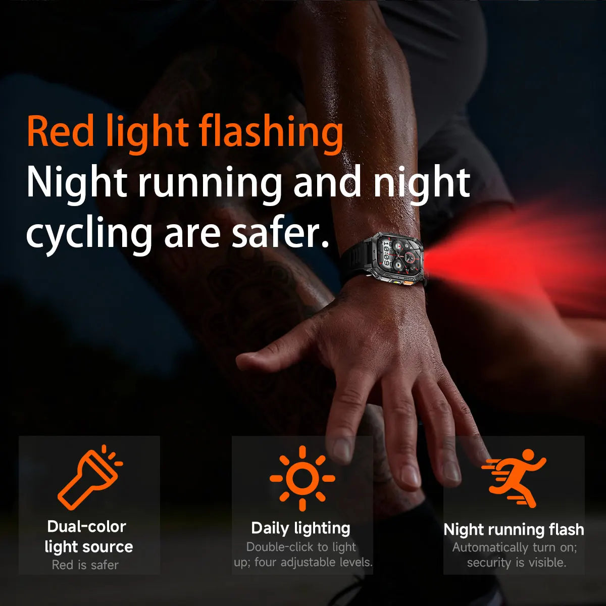 2026 New 1400mAh Big Battery Smart Watch Men Outdoor GPS Flashlight 10ATM Waterproof Bluetooth Call AMOLED HD Sports Smartwatch