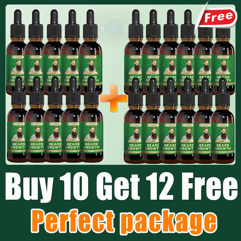 Beard Growth Liquid for Thicker Fuller Hair - Tidesmit Natural Formula Scrubs Treatments Buy 10 Get 12 Free Tidesmit