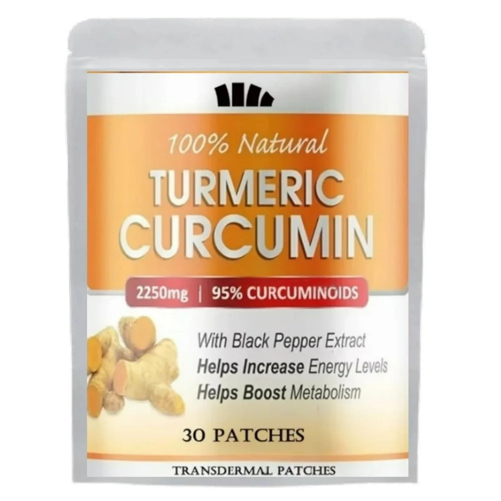 Tidesmit Turmeric Curcumin with Black Pepper transdermal patches for joint support and enhanced absorption, 30 count.