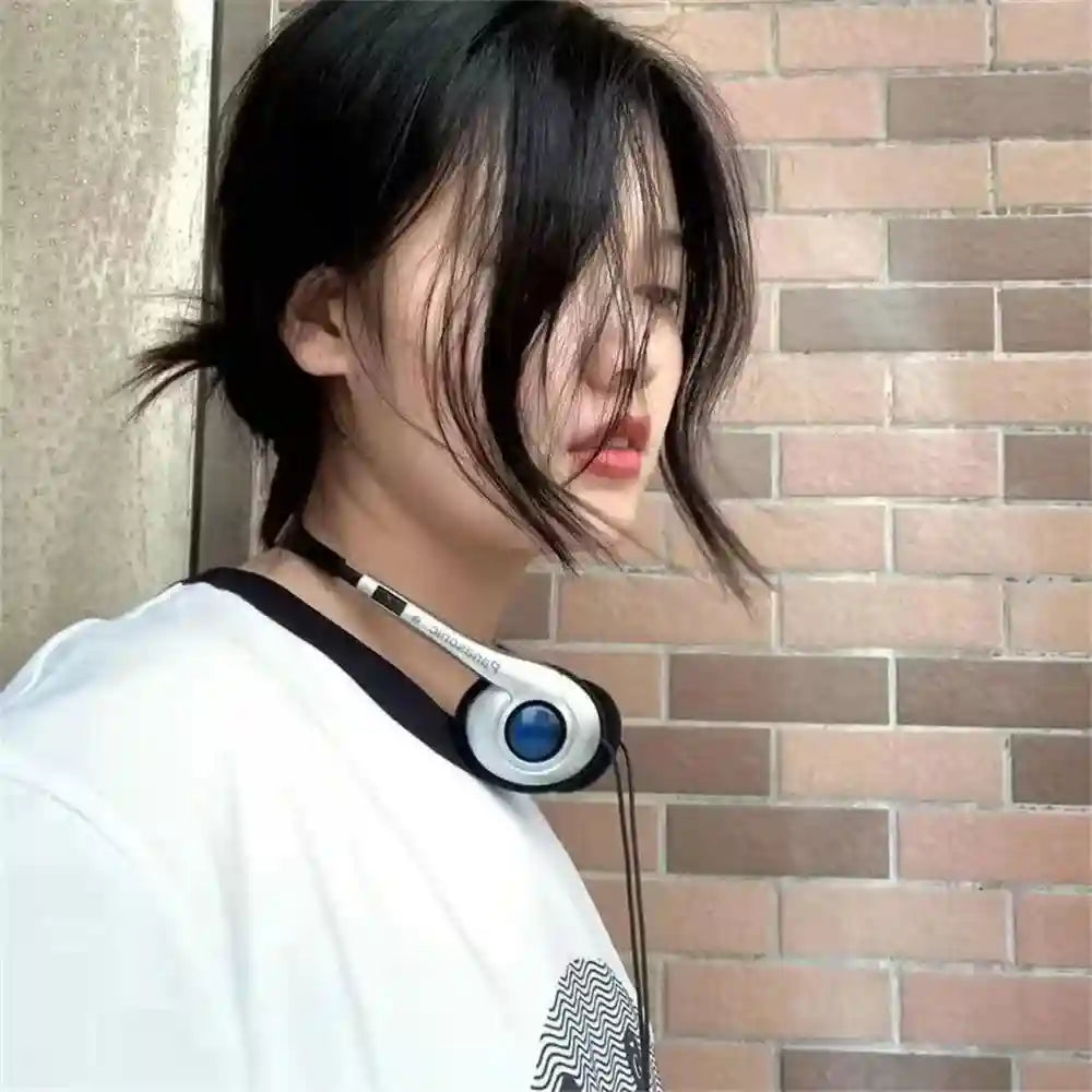 Y2K Wired Retro Headphones - Over-Ear Stereo Headset with Mic Tidesmit