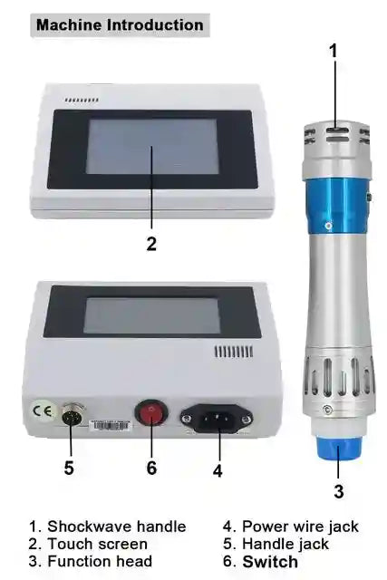 Shockwave Therapy Machine: Electric Muscle Relief & 7 Massage Heads Massage Chairs Tidesmit