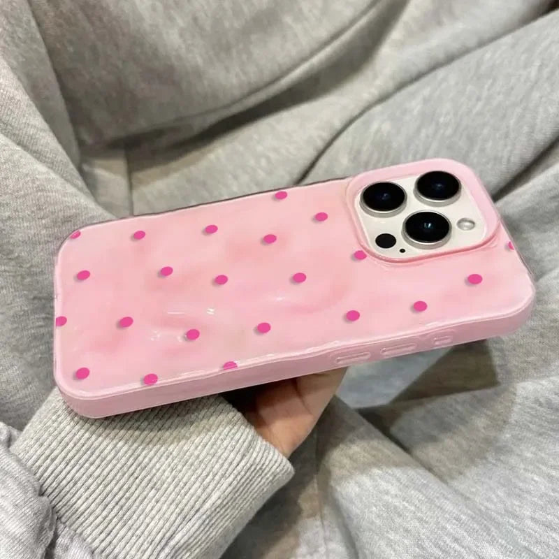 Polka Dot Shockproof Phone Case for iPhone - Slim Military-Grade Protection Y8-T11047 Tidesmit