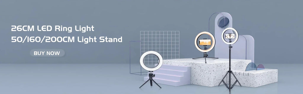 LED Ring Light with Tripod Stand - 10in and 12in Adjustable Studio Lighting Tidesmit