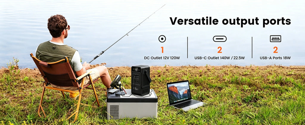 CTOLITY AP200 AP1000 Black style 200W/1800W Portable Power Station 192Wh/1024Wh 60000mAh/320000mAh LiFePO4 Battery Solar Generator UPS Function Emergency Power Supply for Camping Outdoor