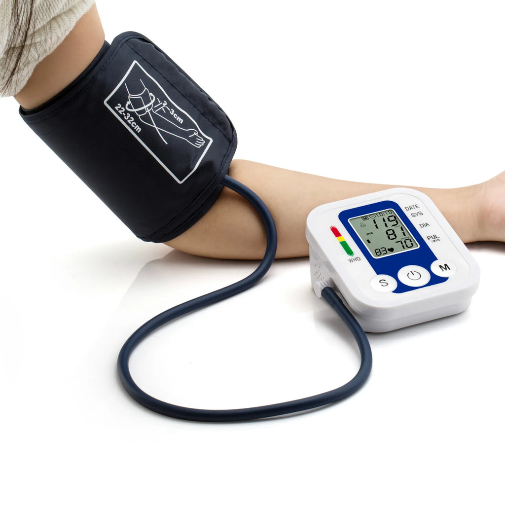 Automatic Digital Arm Blood Pressure Monitor Tonometer Meter Sphygmomanometer LCD Portable Health Care Pulse Meter BP Monitor