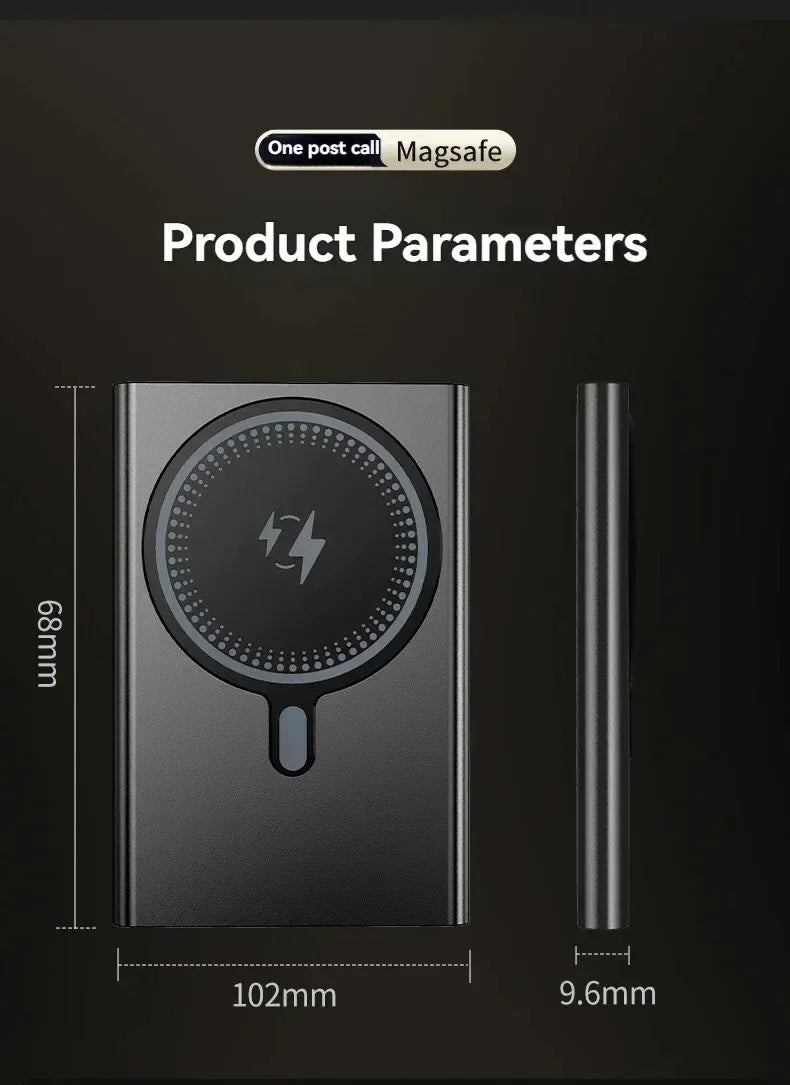 Magnetic Wireless Fast Charging Power Bank - 20000mAh Portable Battery Tidesmit