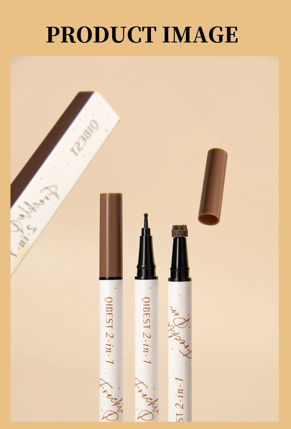Tidesmit 2-in-1 waterproof freckle stamp pen for natural brown faux freckle makeup application