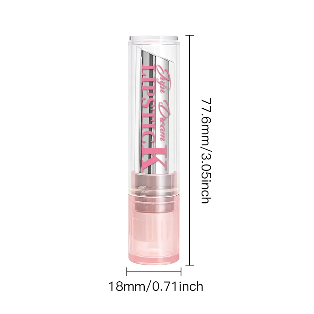 Pink magic color-changing lip balm in a clear, moisturizing tube for a natural daily look.