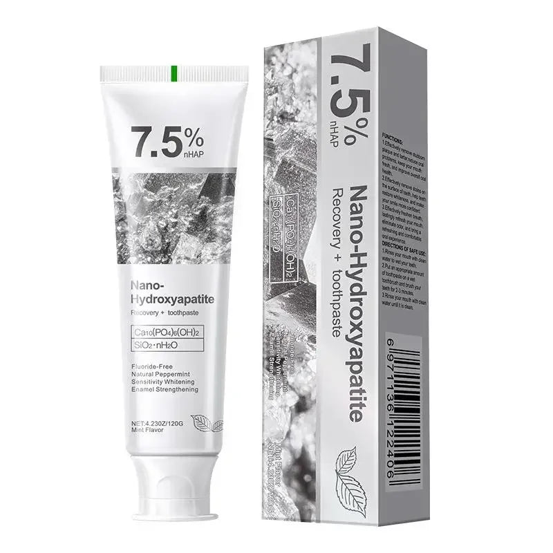 Tidesmit 7.5% Hydroxyphosphate whitening toothpaste for deep stain removal and long-lasting fresh breath.