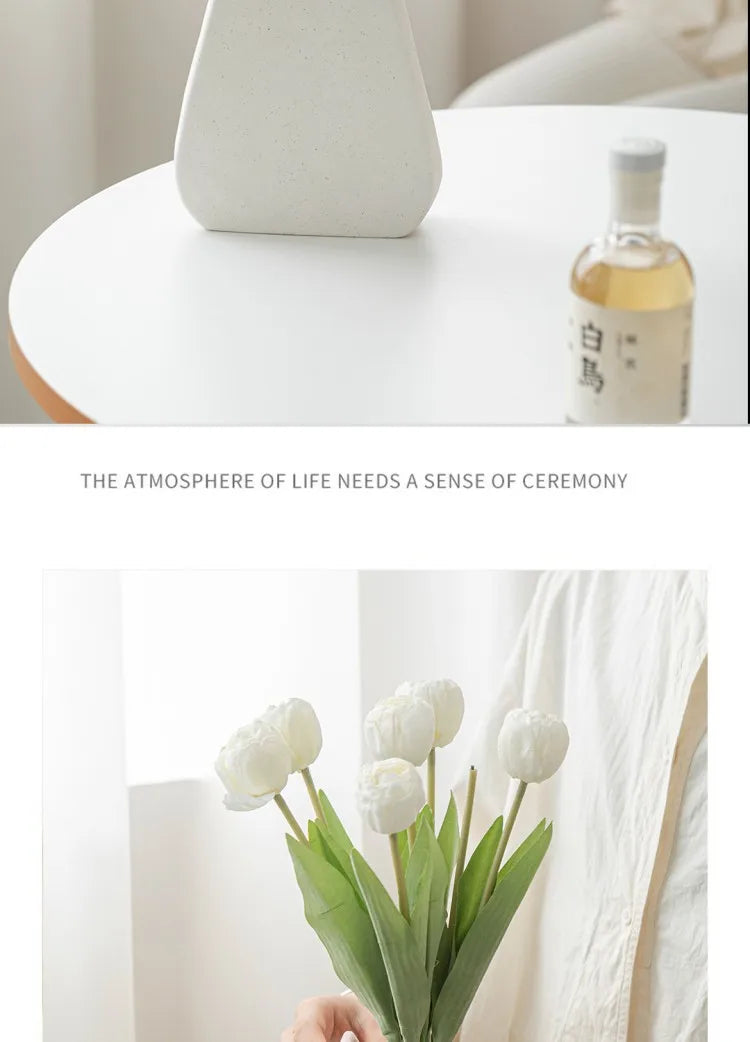 Cute cat-like ceramic vase, Nordic style, simple and cute, decoration for dried flower arrangement, hydroponic living room