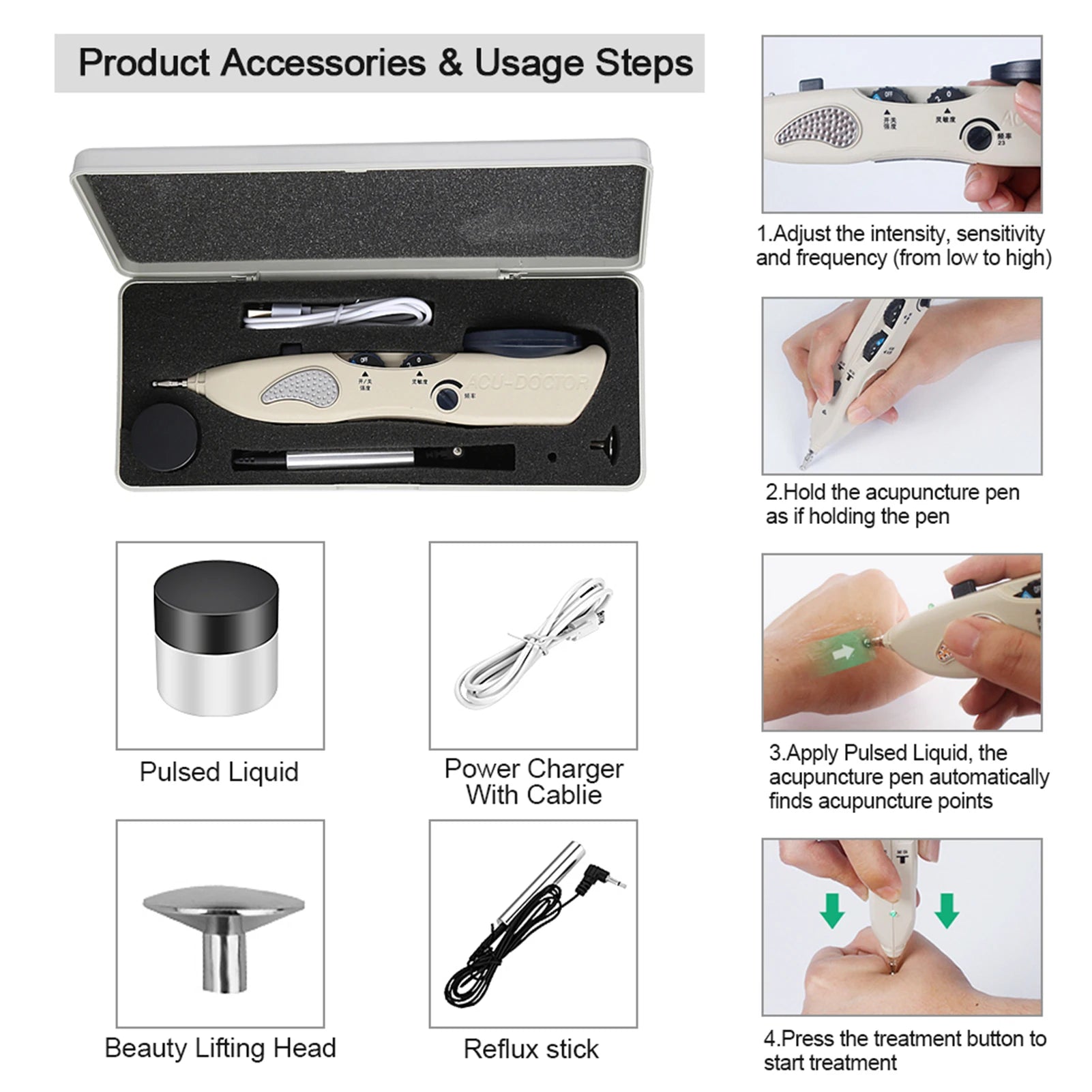 Acupuncture Pen Electronic Massager for Targeted Muscle Relief (1 pcs) Body Shaping Massage Equipment Tidesmit