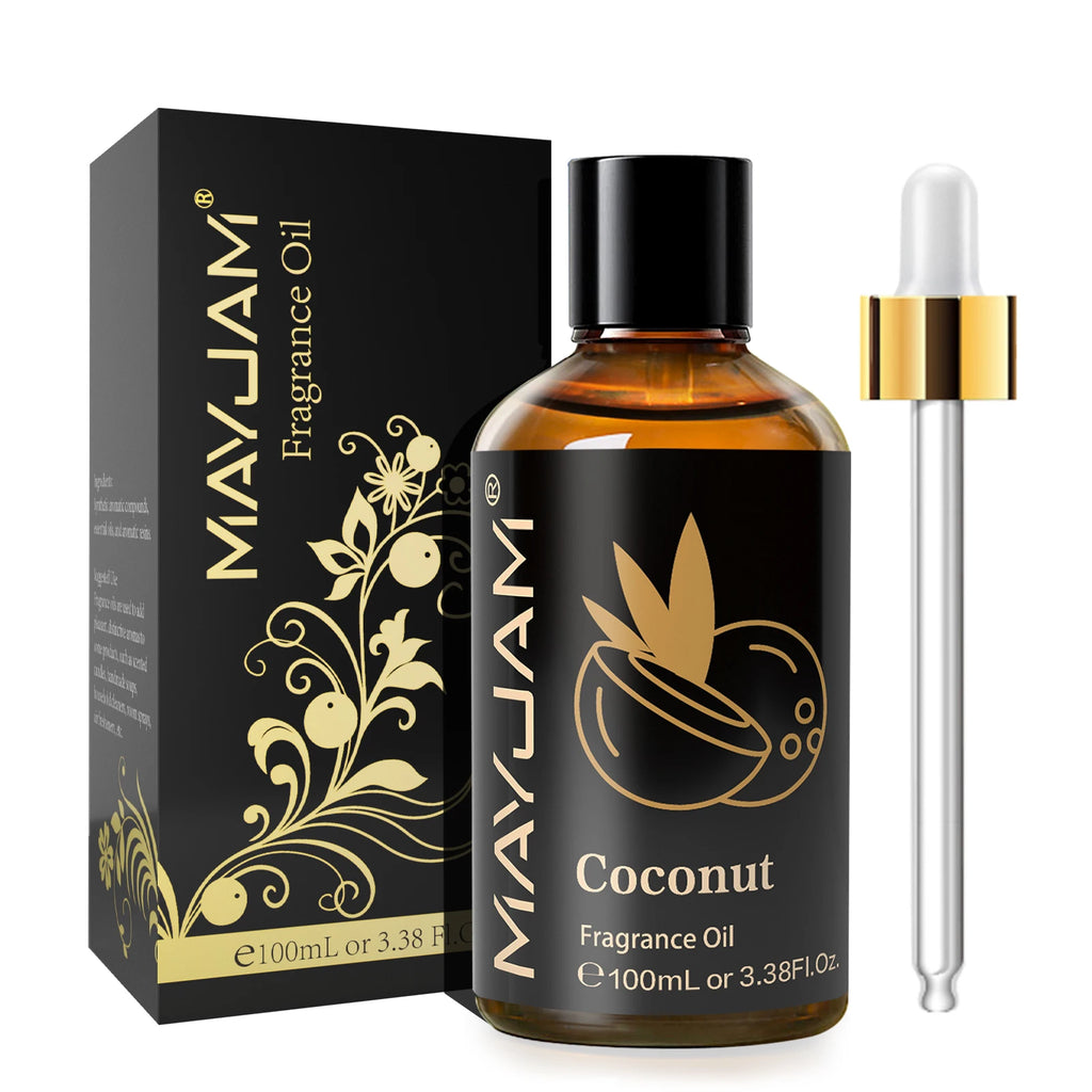 MAYJAM 100ML Fruit Fragrance Oil for Diffuser Candle Soap Making Coconut Strawberry Watermelon Blueberry Essential Oils