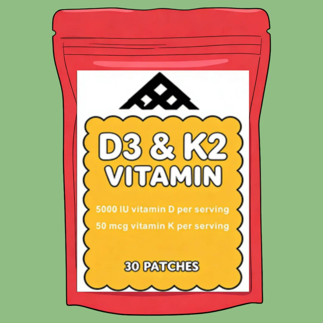 Vitamin D3 And Vitamin K2 (MK7) Transdermal Patches Support Overall Health 30 Patches