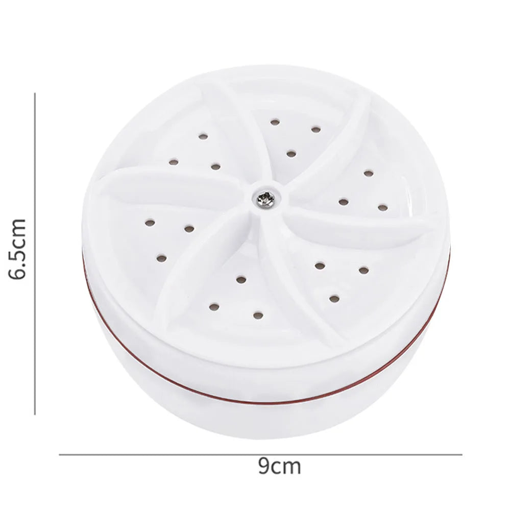Tidesmit portable ultrasonic turbo washing machine for cleaning socks and underwear, side angle view 13