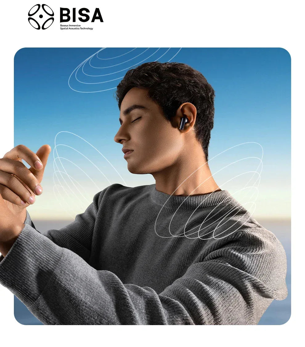 Tidesmit 48dB Active Noise Cancelling Wireless Earbuds - Bluetooth 5.3 Tidesmit