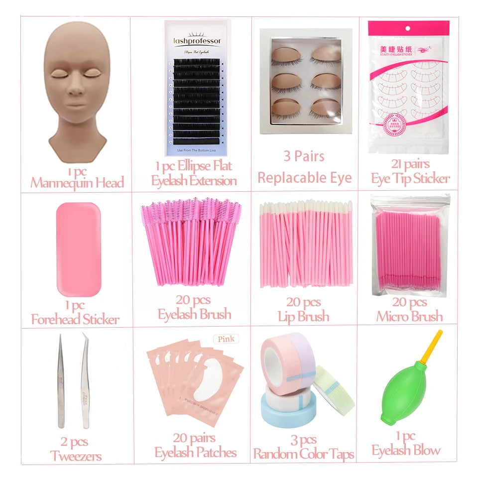 Tidesmit mannequin training head with removable eyelids for eyelash extension and face makeup practice detail view