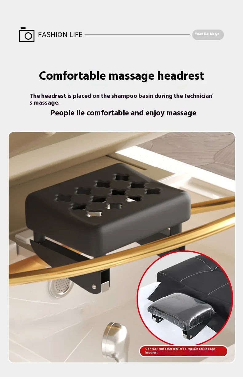 Electric Shampoo Massage Bed | Professional Head Therapy Spa Unit Massage Chairs Tidesmit