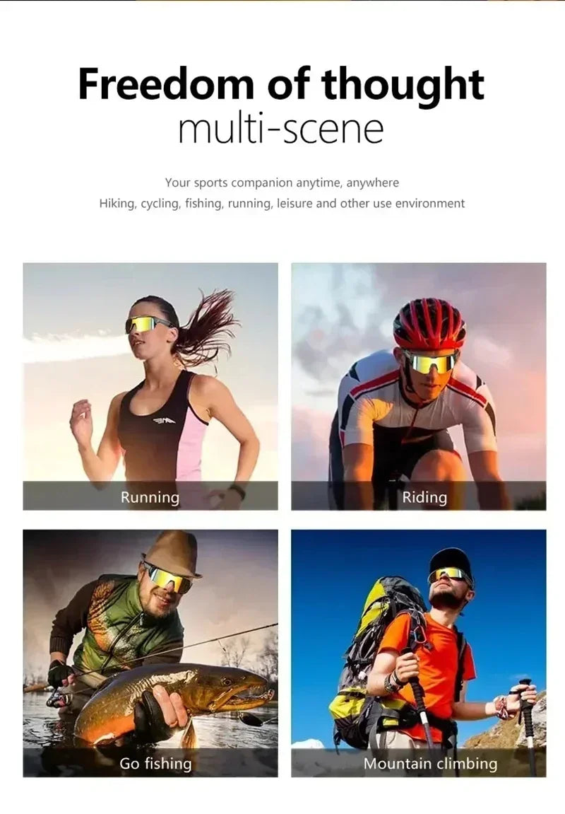 Tidesmit Bluetooth Cycling Glasses with Spatial Audio - Black Tidesmit