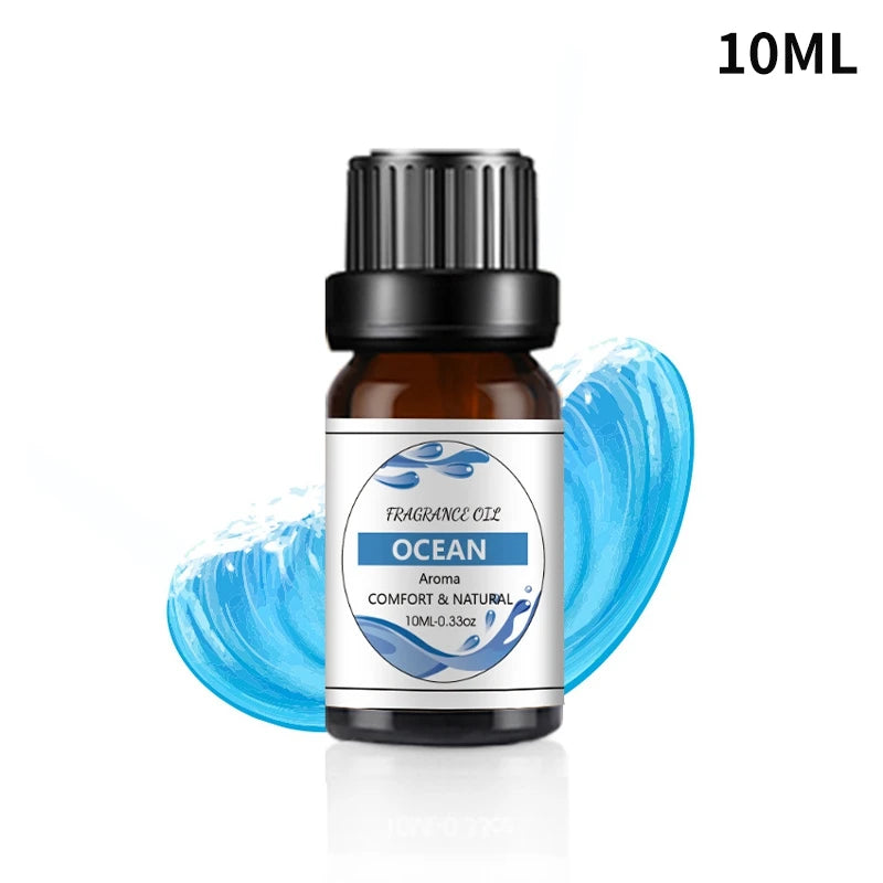10ML Cherry Strawberry Lavender Jasmine Rose Vanilla Essential Oils for Diffuser, Humidifier, Massage, Candle, Soap Making