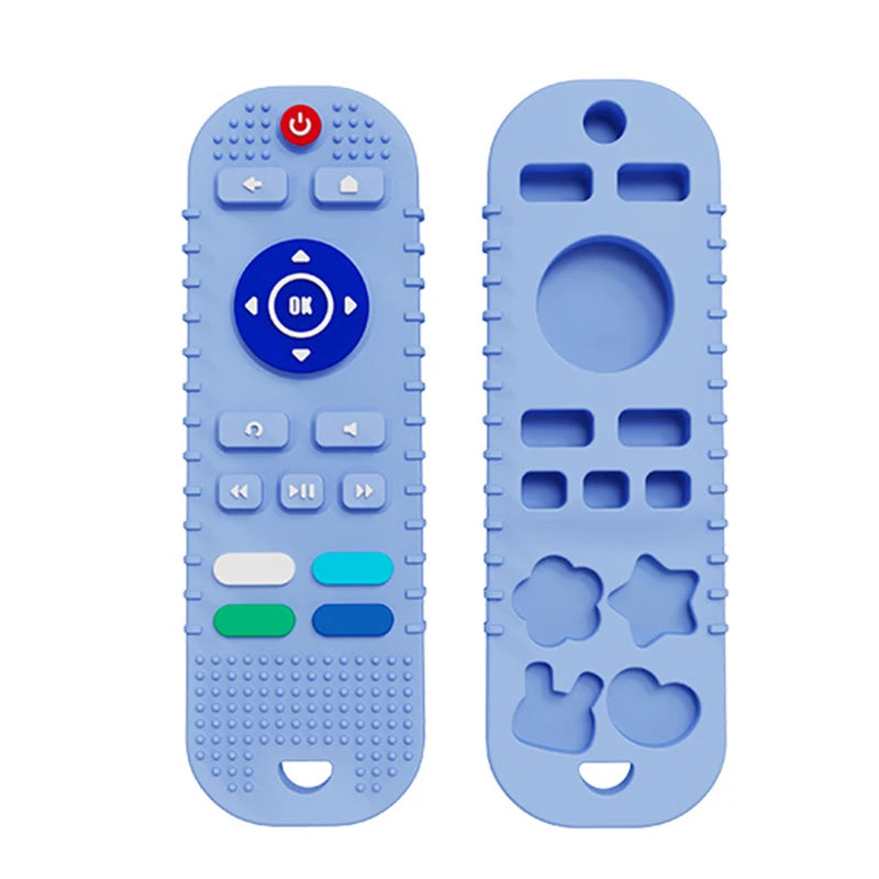 Silicone Baby Teething Toys Remote Control, Remote Control Game Controller Silicone Teething Toy for Babies 6-12 Months Gifts