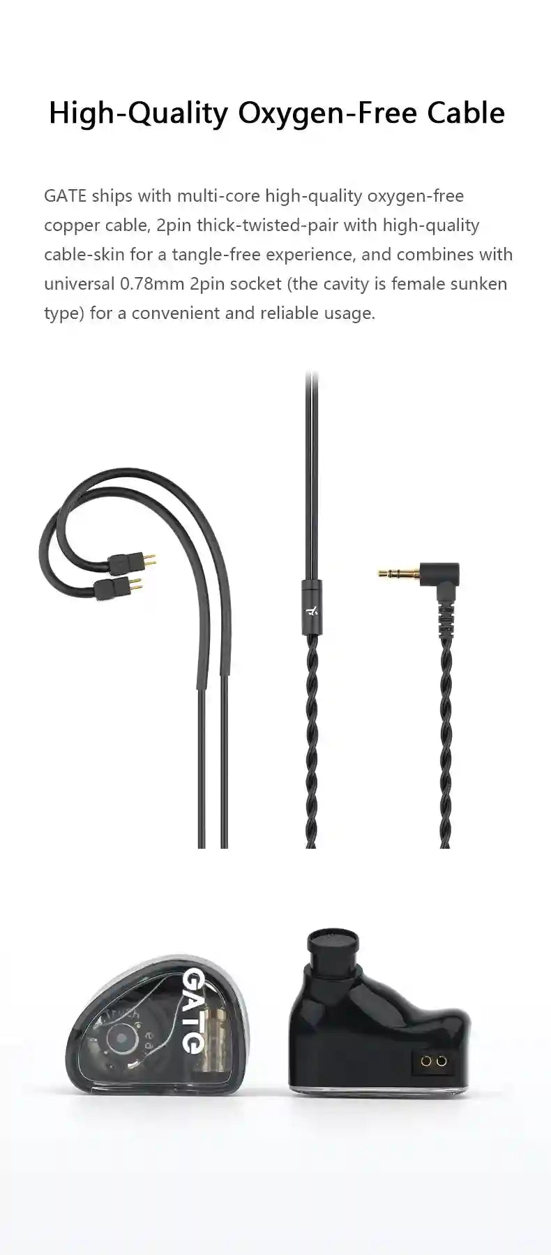 TRUTHEAR GATE In-Ear Gaming Earphones with Detachable 2-Pin Cable Tidesmit