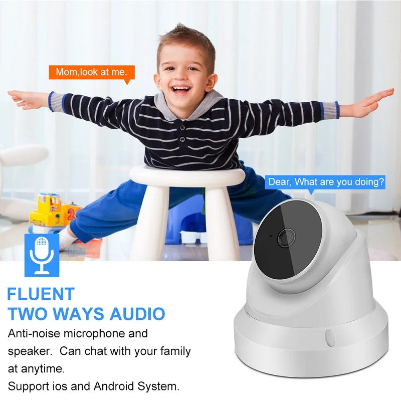 3MP WiFi IP Camera V380 Pro App Smart Home Security Night Vision Indoor Ceiling Mount Wireless CCTV Dome Camera