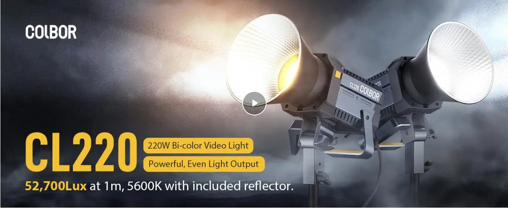 LED Video Light 220W Bicolor COB Studio Lamp with Bowens Mount Tidesmit