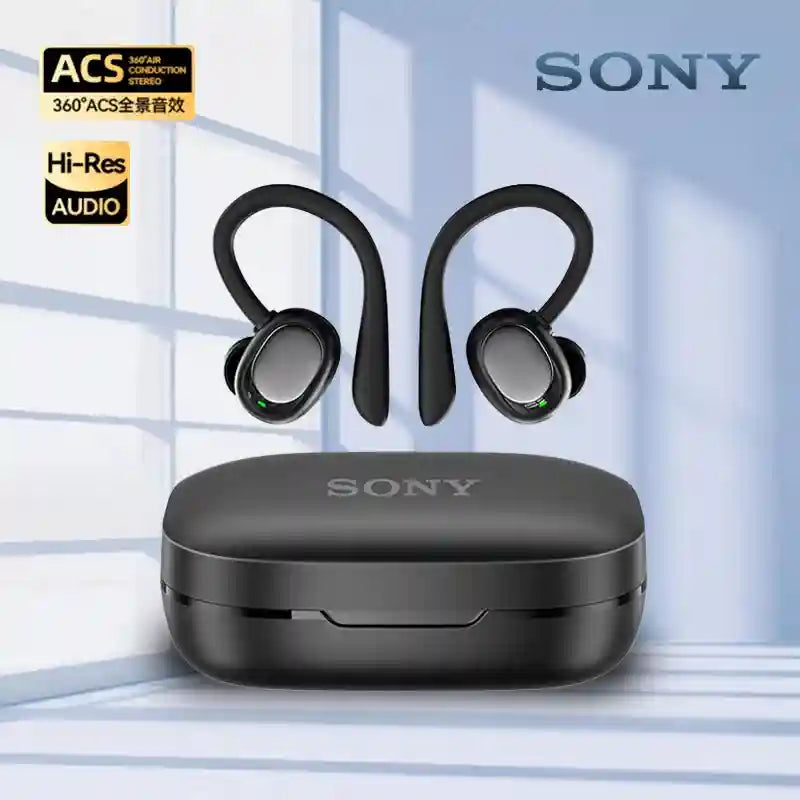 Wireless Bluetooth Sports Earbuds | Secure Ear-Hook Fit | Black | Tidesmit Tidesmit