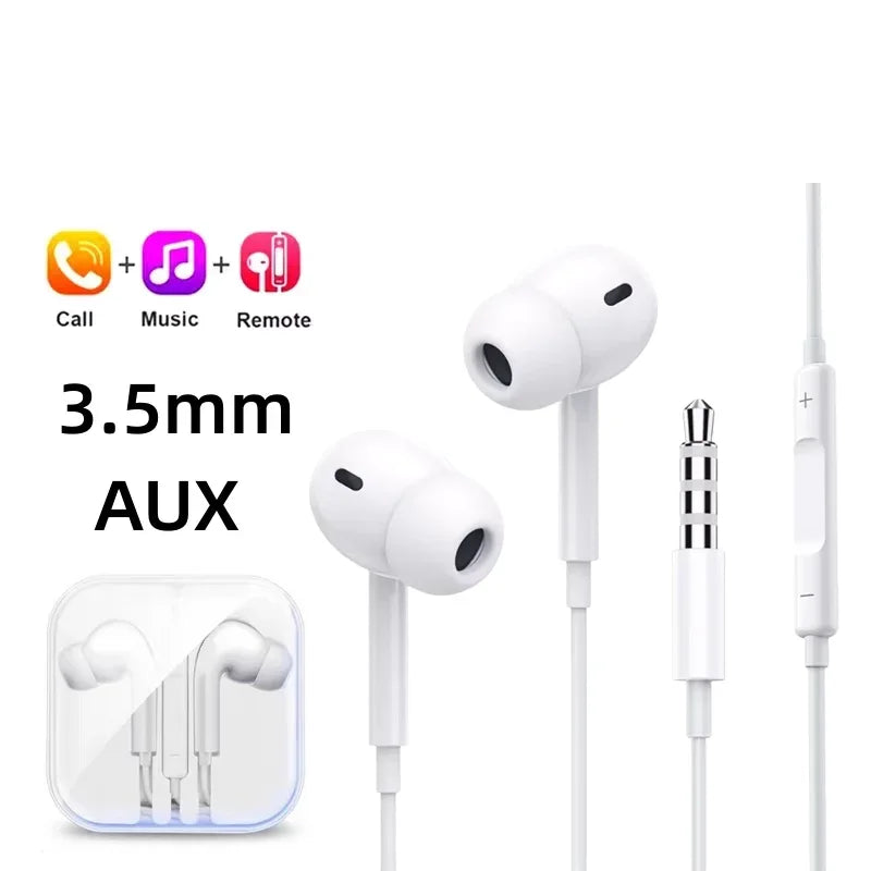 USB-C Wired Earbuds with Mic – Tidesmit In-Ear Headphones for Devices 3.5mm Box China Mainland Tidesmit