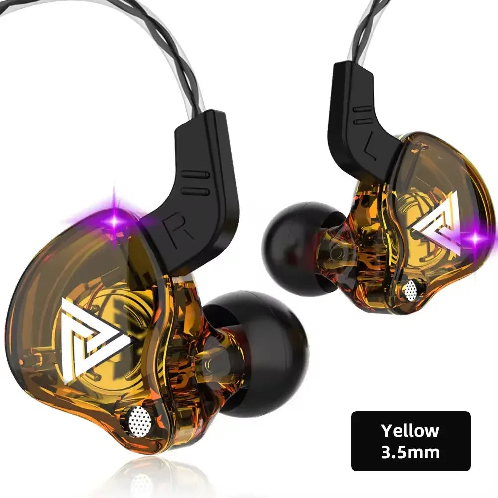 6 Dynamic Driver Wired In-Ear Headphones with Mic by Tidesmit yellow 3.5mm China Mainland Tidesmit